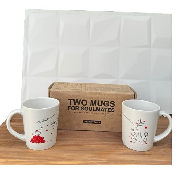 Love You Madly Couple Mug Set Two Mugs for Soulmates - by Human Touch NIB - Picture 3 of 11